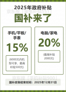 国补政策2025最新动静：国补第三批960亿补